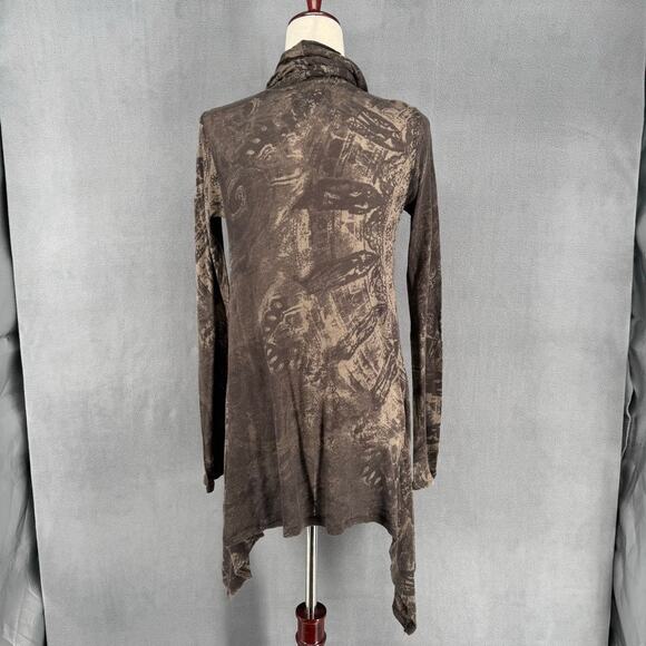 AllSaints Spitalfields Jacks Place Reflection Long Cardigan 6 Cotton Blend Brown - Picture 3 of 12